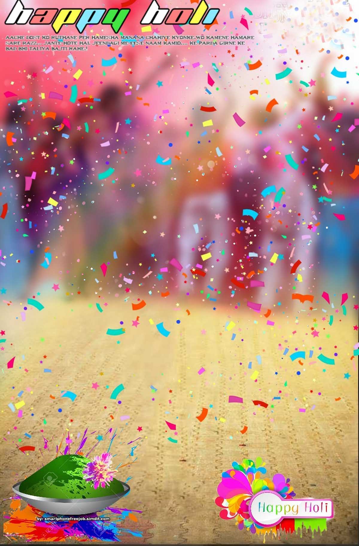 Happy Holi wallpaper, Colorful background for Holi. Color Festival 6517550  Stock Photo at Vecteezy