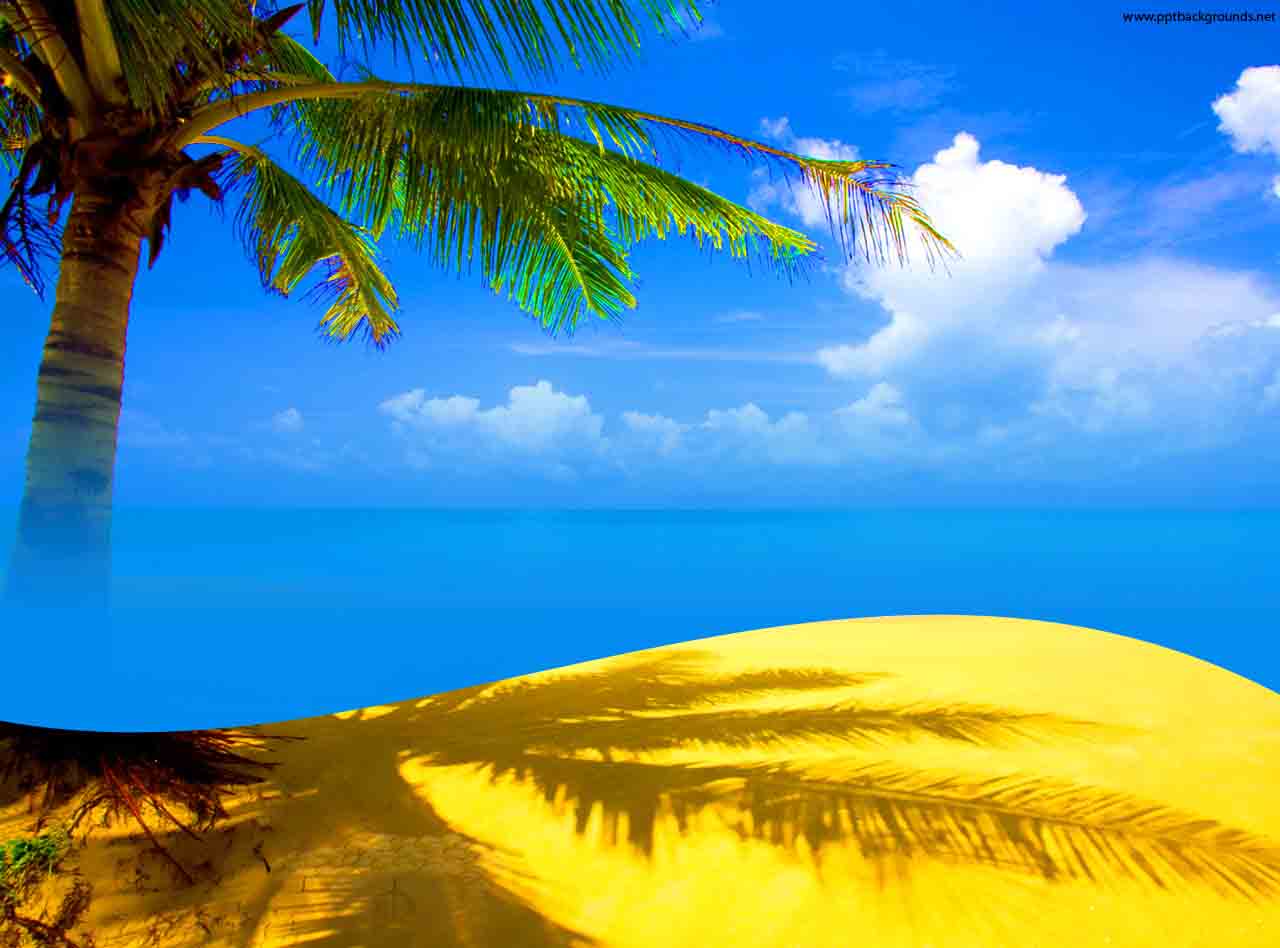 🔥 Beach With Tree PowerPoint Background Templates | CBEditz