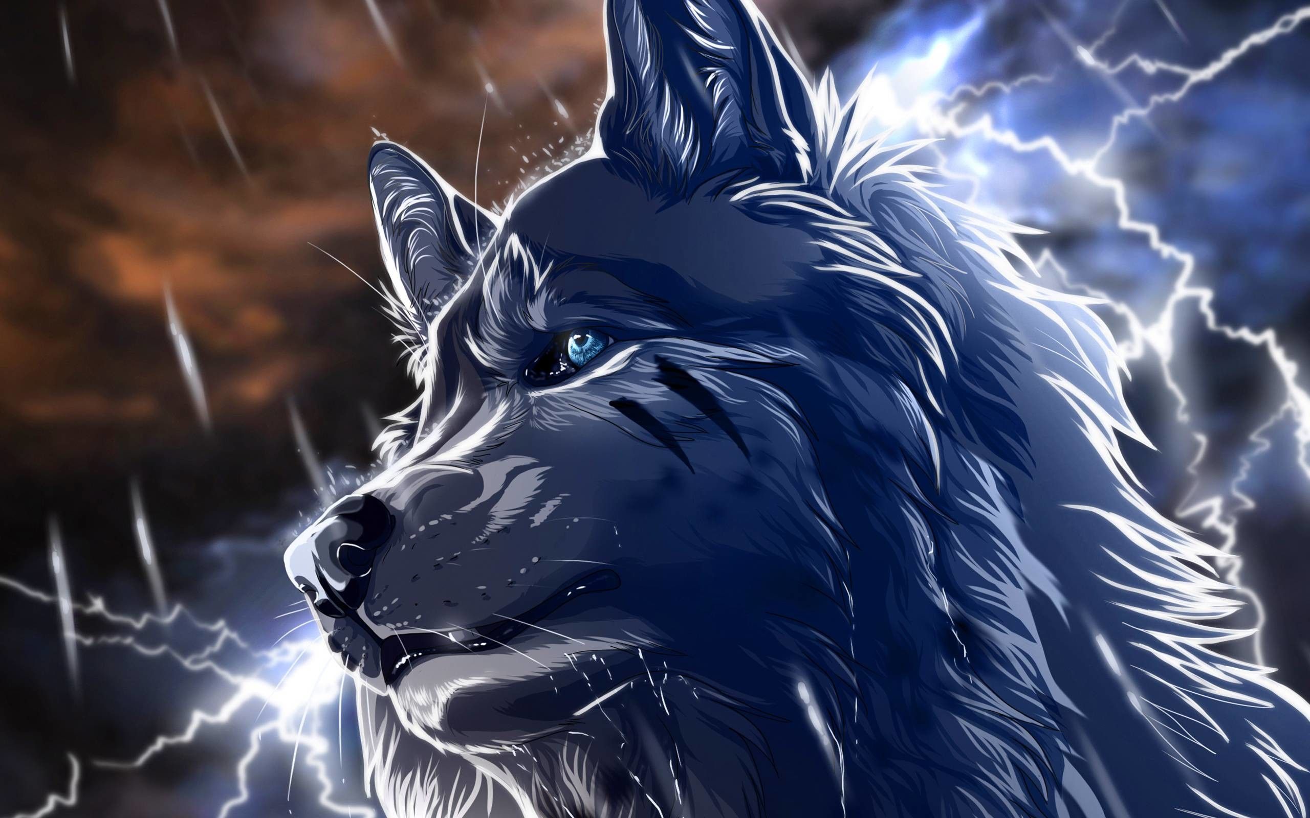 ArtStation - Blue wolf - commission
