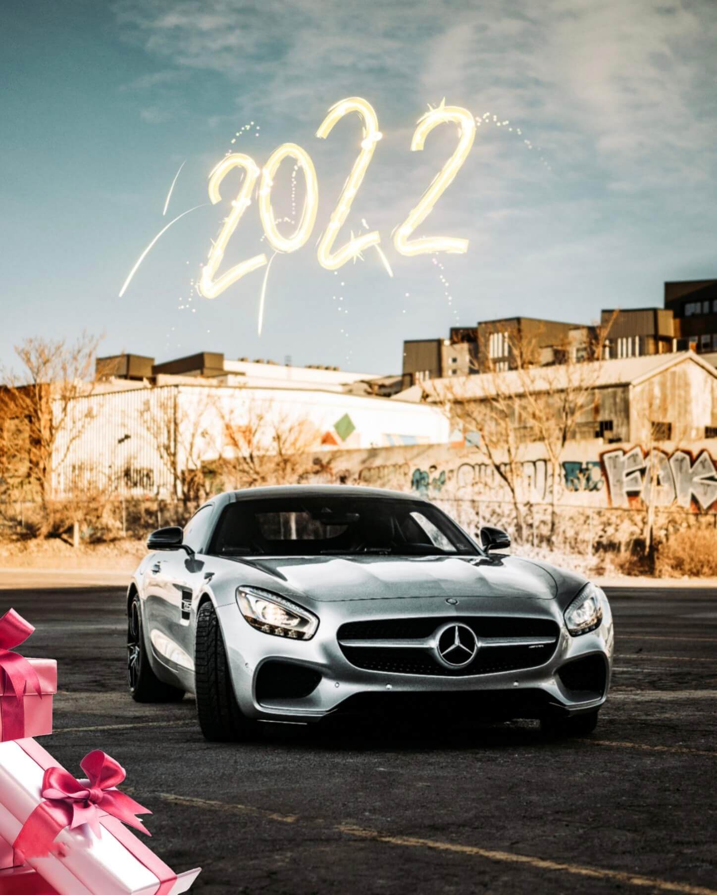 🔥 2022 Happy New Year Car On Road Picsart Background Cbeditz