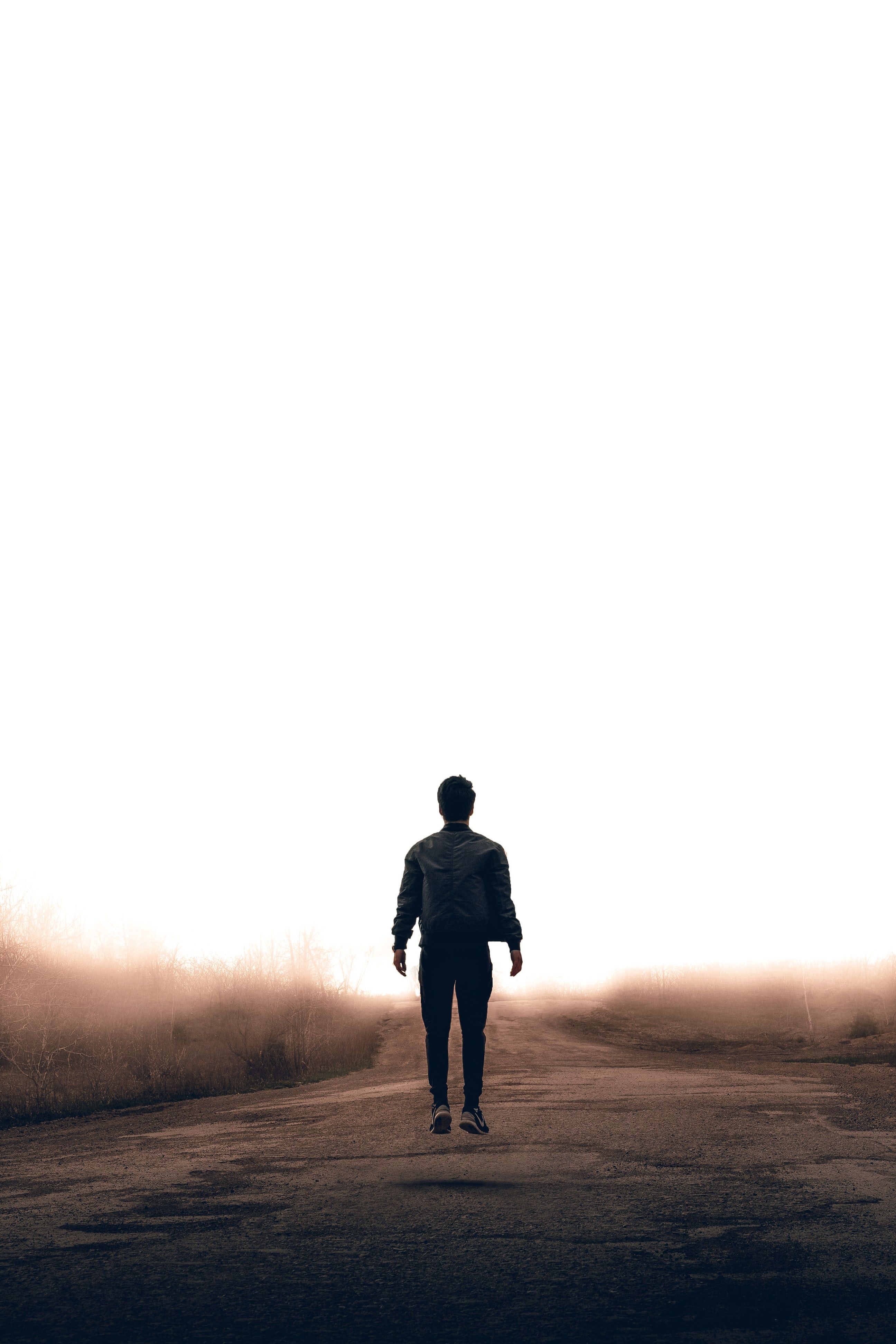 Alone Boy Lost Himself On Dark 4K wallpaper download
