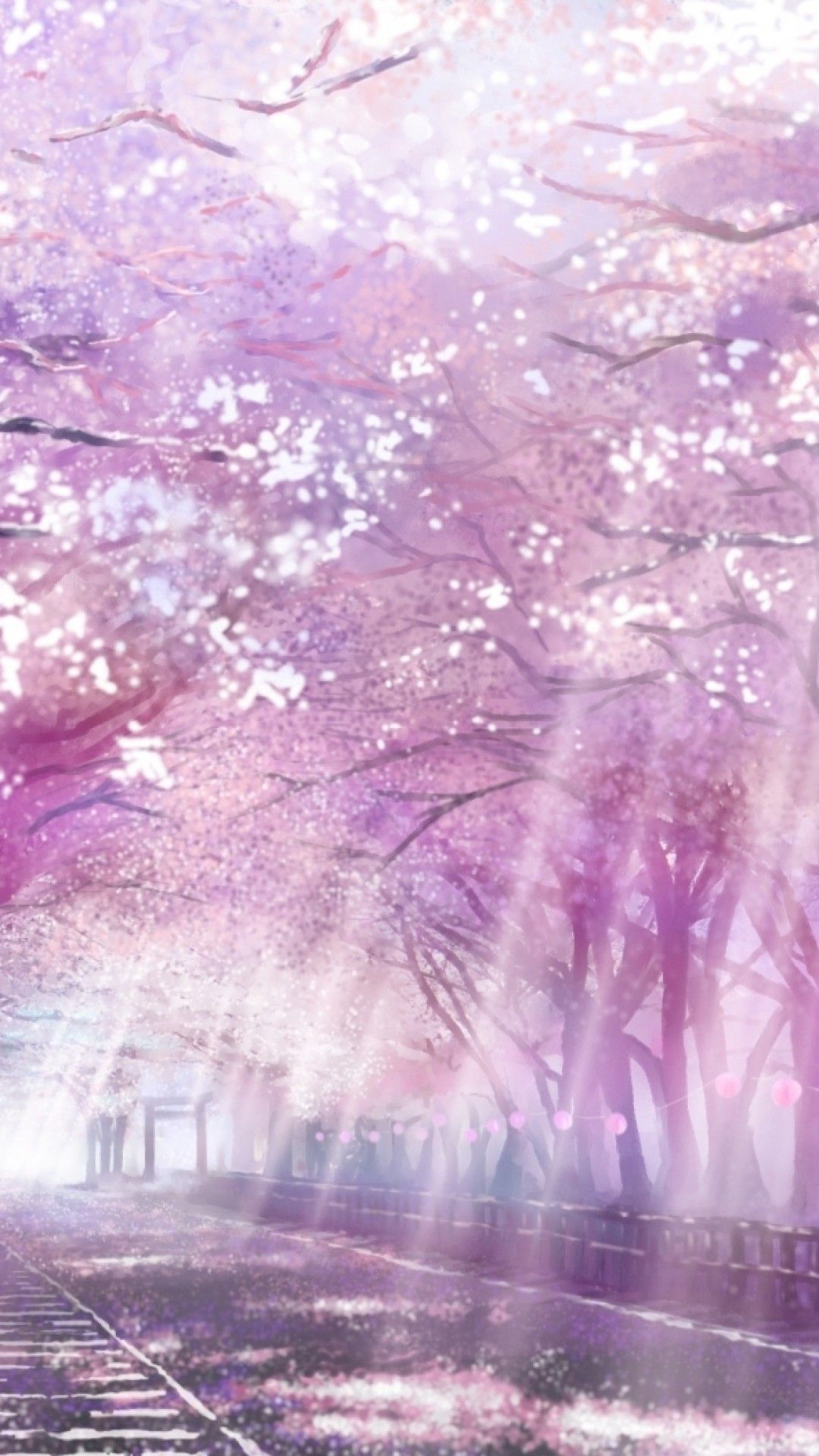 Sakura Tree - Moon Background Wallpaper Download | MobCup