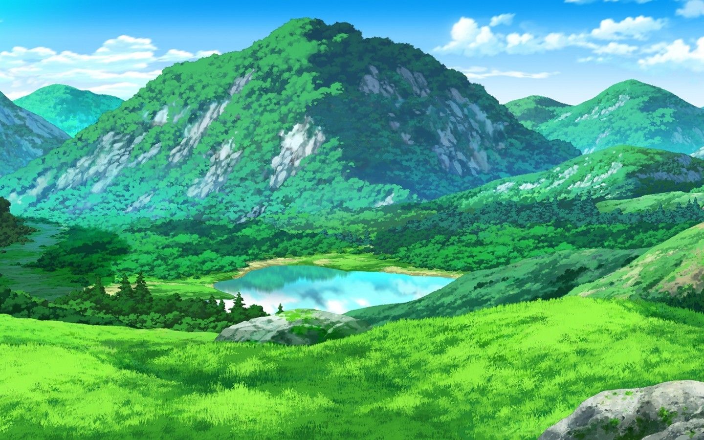 Anime Landscape: Green forest path (Anime Background) | Landscape background,  Anime scenery, Scenery background