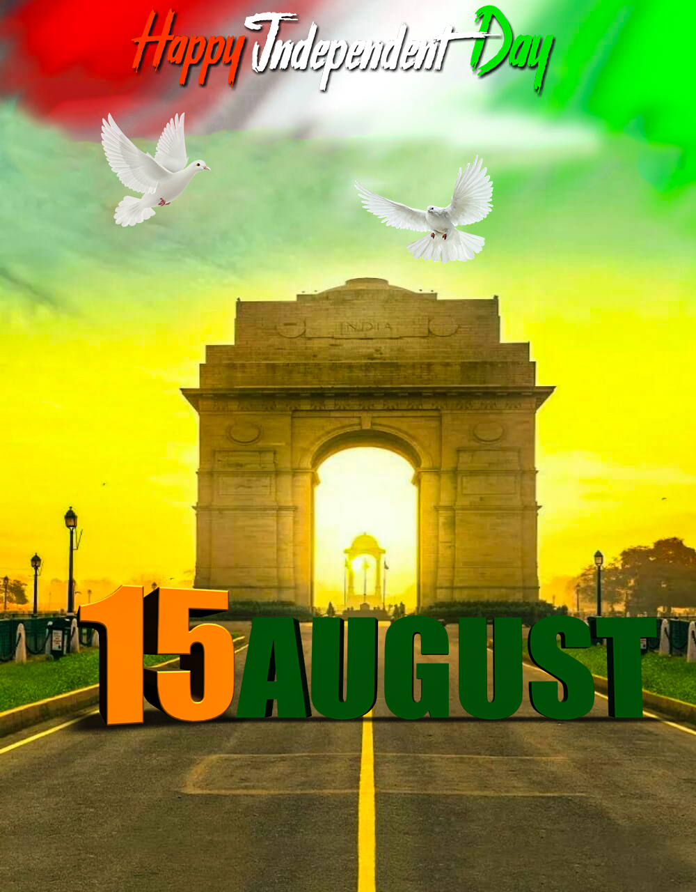  15 August India Gate Photo Editing Background HD Download | CBEditz