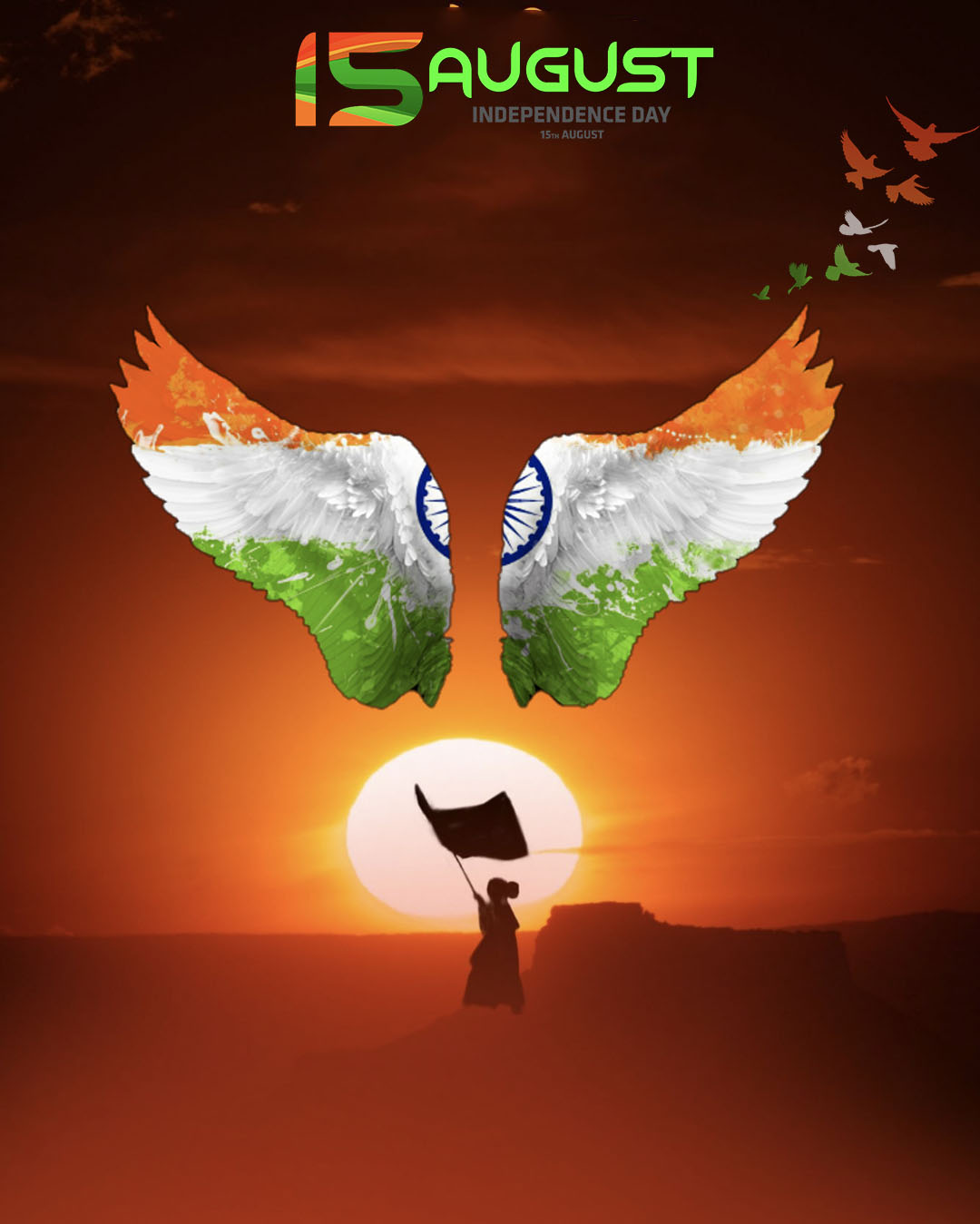  15 August Wings Picsart Editing Background HD Download | CBEditz