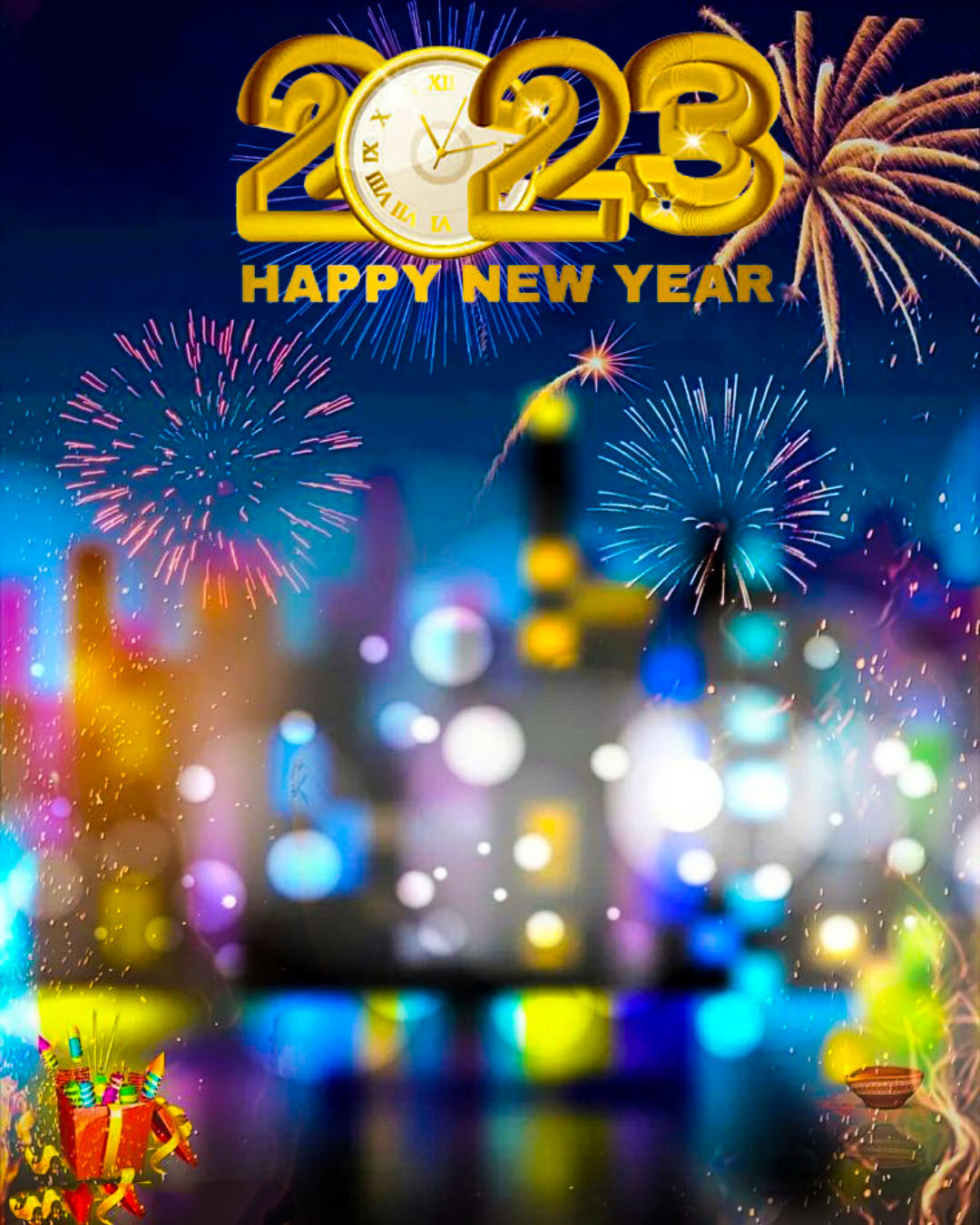  2023 Happy New Year Hd Background For Picsart | CBEditz