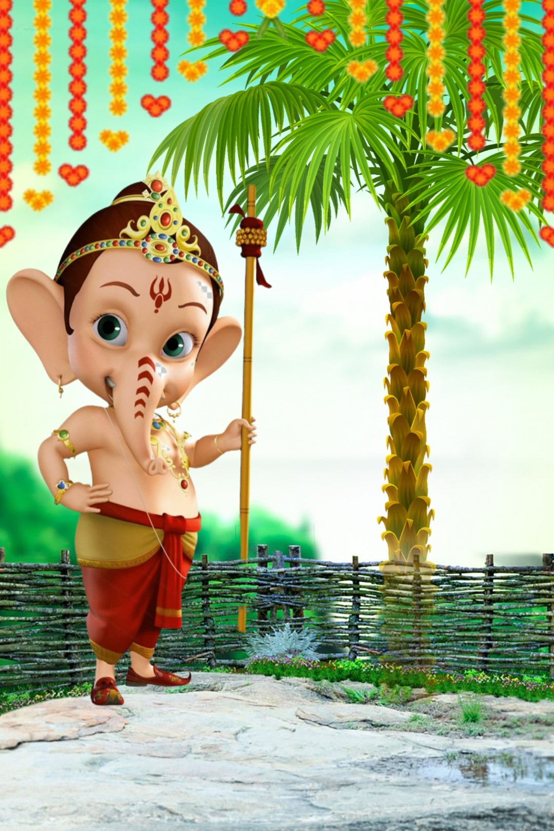  Baby Ganesh Chaturthi Editing Background Full HD Download | CBEditz