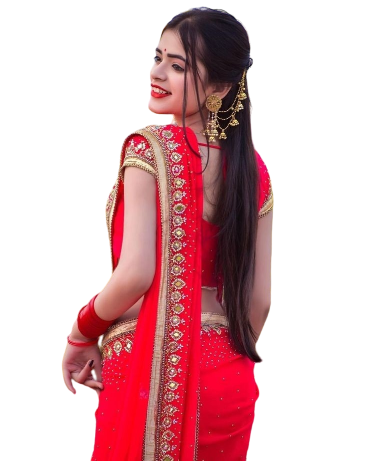 I think I am in love with a girl from an Indian wedding wearing a red saree;  no idea, who she was, but she looked something like this. : r/midjourney