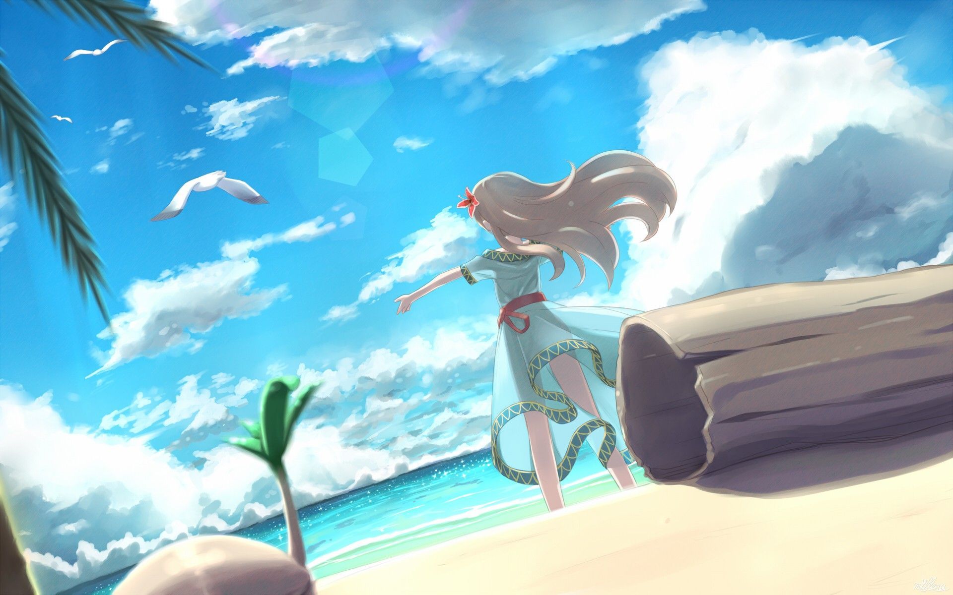 20+ Anime Beach HD Wallpapers and Backgrounds