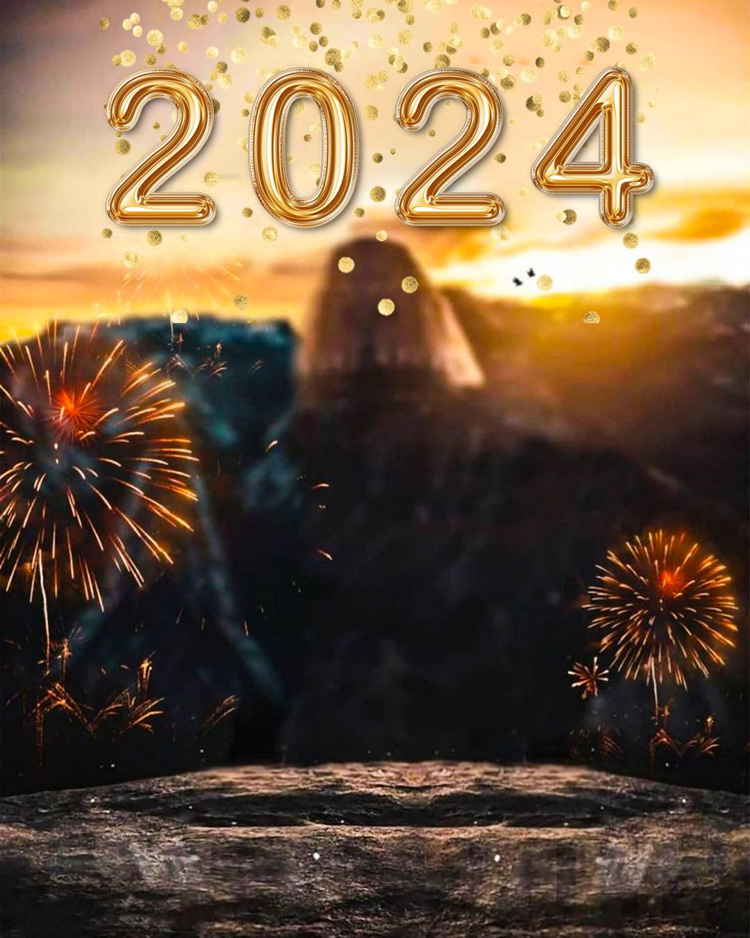 CB Editing Happy New Year 2024 Sunset Over A Rocky Beach Background   Cb Editing Happy New Year 2024 Sunset Over A Rocky Beach Background Jaqdfamrae 