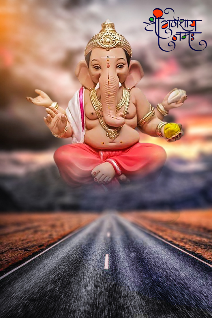  Ganesh Chaturthi Road Picsart Editing Background Full HD | CBEditz