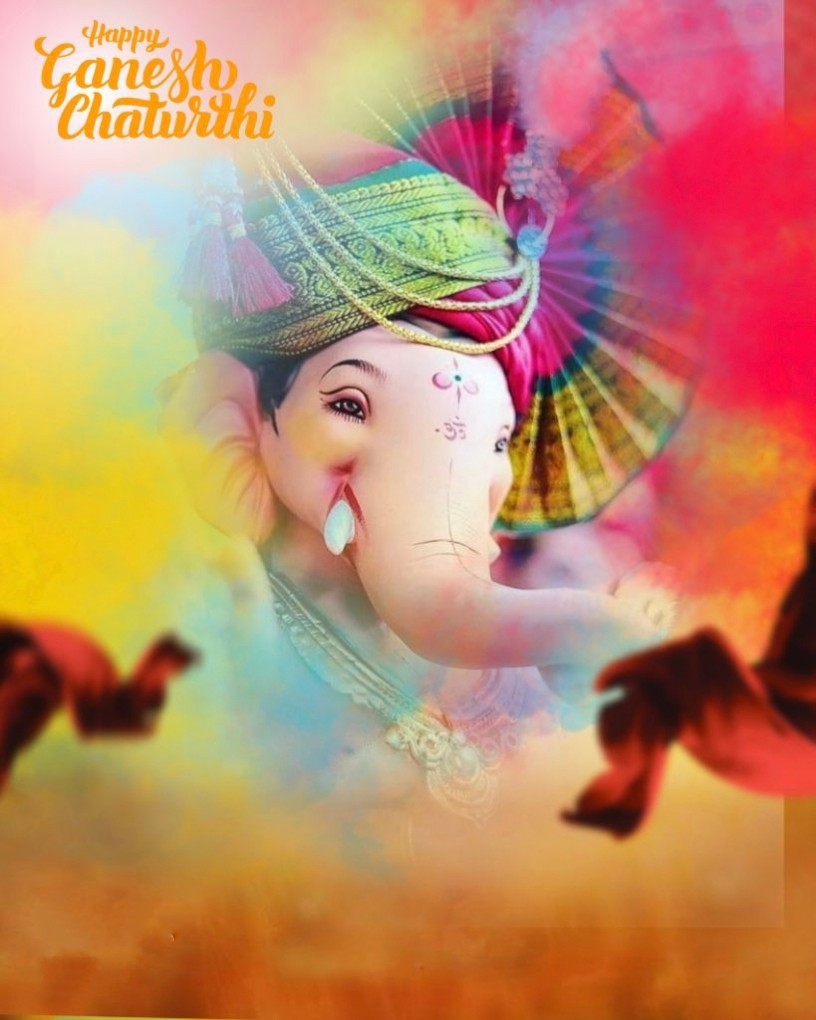  Ganpati face Ganesh Chaturthi PicsArt Background HD | CBEditz