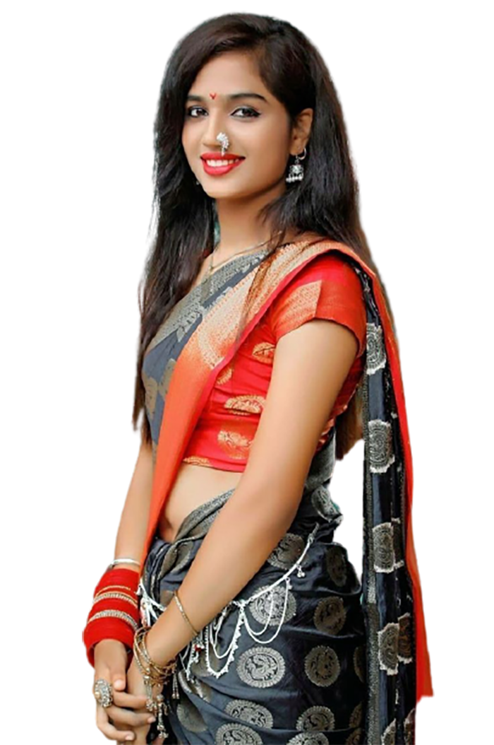 🔥 Marathi India Girl In Saree Transparent PNG Images | CBEditz