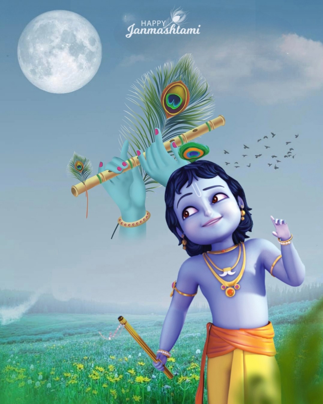  Nature Krishna Janmashtami Editing Background Free | CBEditz