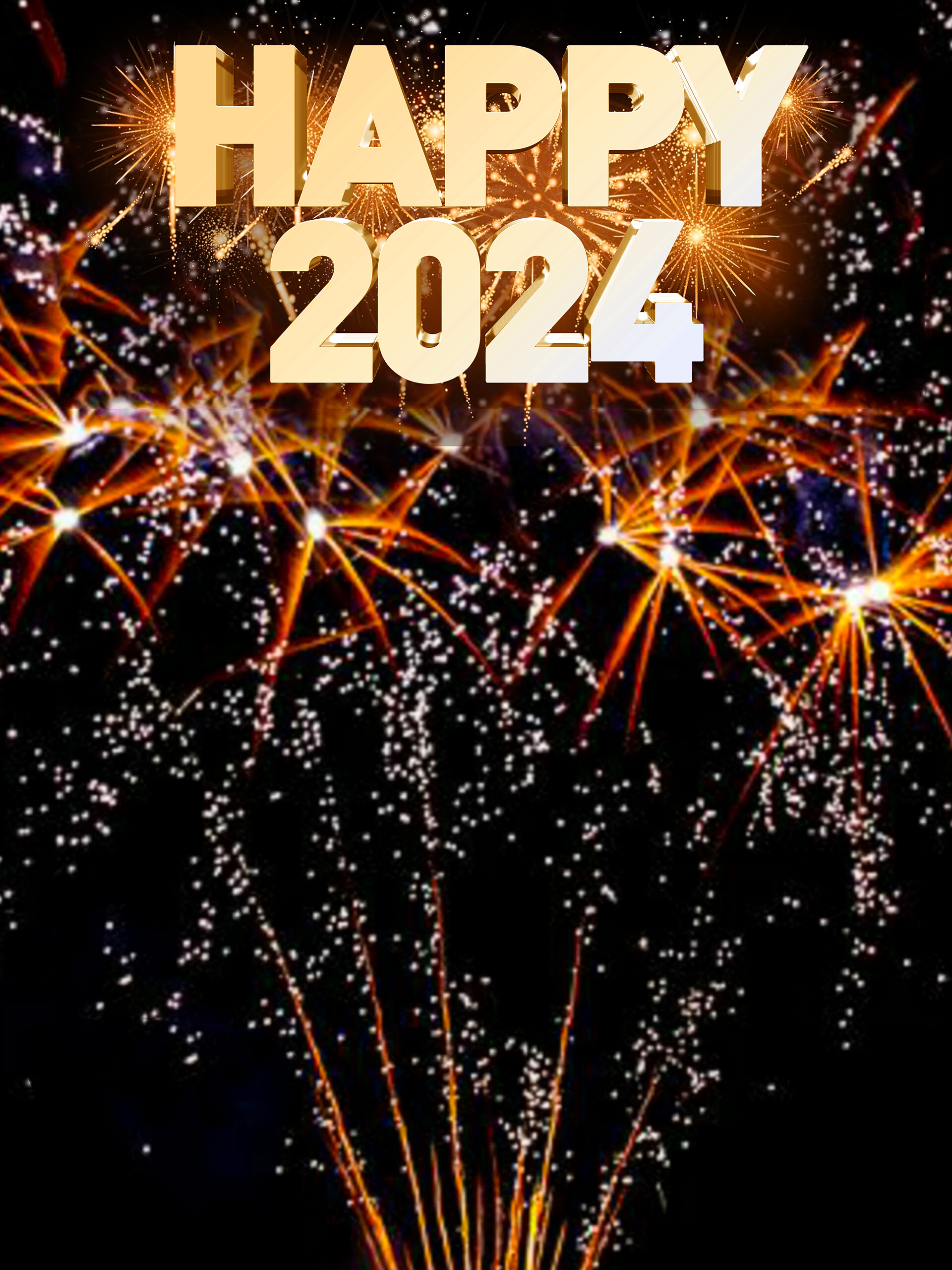 🔥 Picsart Happy New Year 2024 Close Up Of Fireworks Background CBEditz