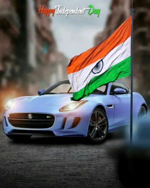 15 August Car With Tringa Photo Editing Background HD
