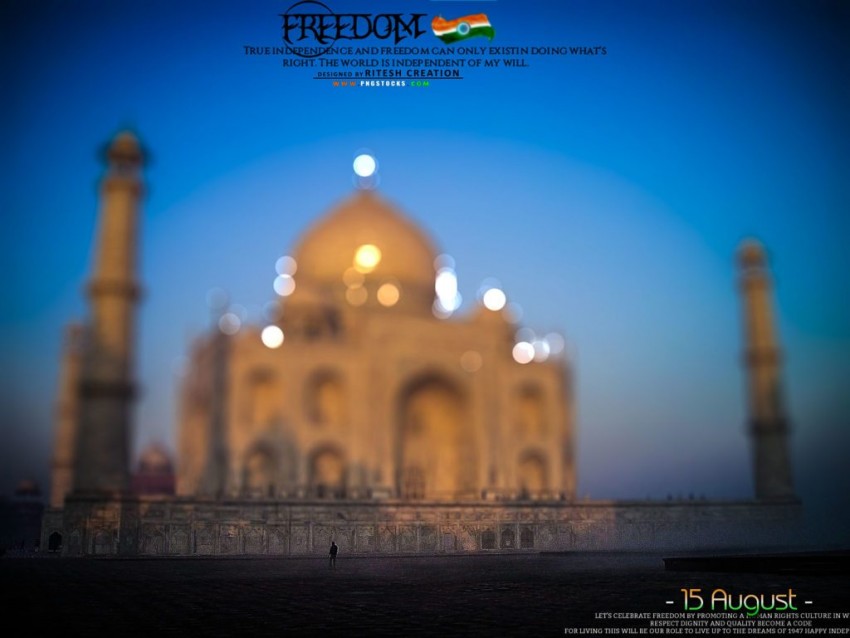 15 August Editing Independence Day Taj Mahal Background