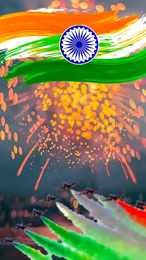 15 August Flag Sparks Photo Editing Background HD