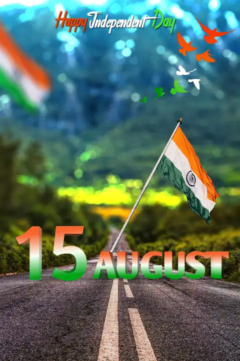 15 August Forest Road Editing Background Full HD Download