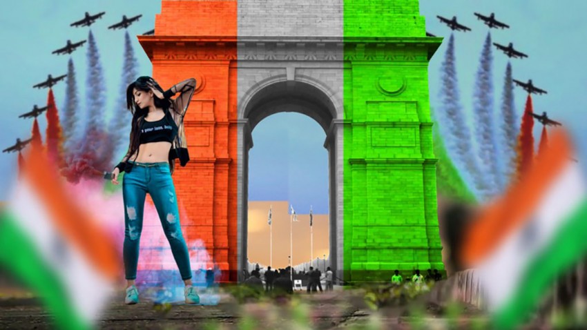 15 August India Gate Editing background HD Tiranga
