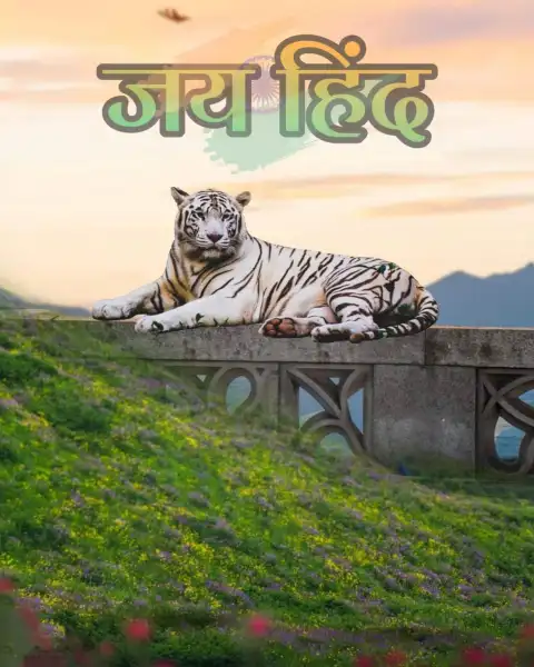 15 August Jai Hind Tiger Sitting CB Editing Background HD