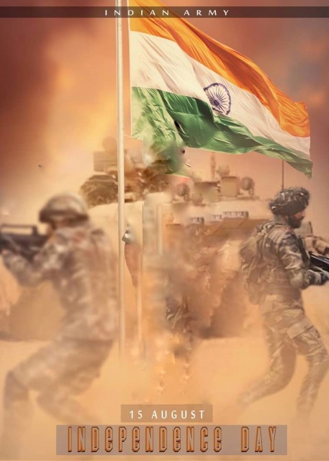 15 August Soldier Army CB PicsArt Editing Background