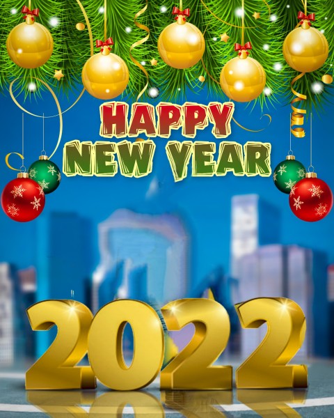 2022 CB PicsArt Editing Happy New Year Background Golden