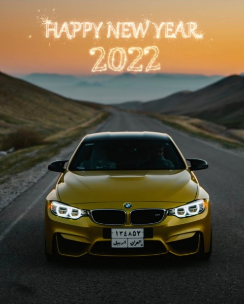 2022 Happy New Year Car   PicsArt Editing Background