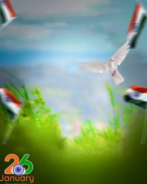 26 January Republic Day Background For Photo Editing