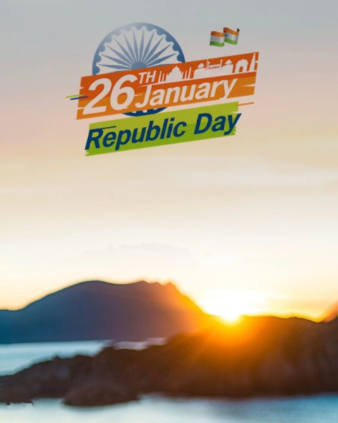 26 January Republic Day Sunset PicsArt Editing Background