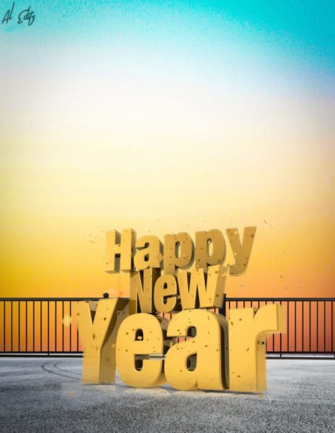 3D Happy New Year 2022 CB PicsArt Editing Background