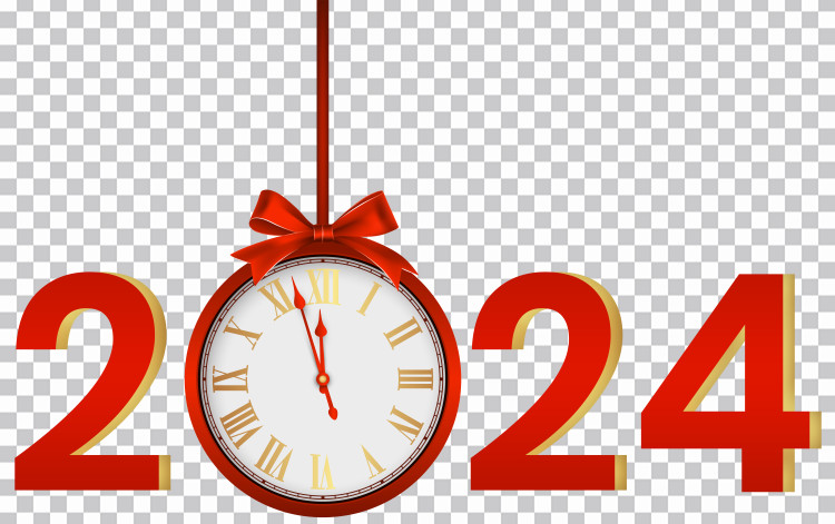 3D Red 2024 With Red Clock PNG Images CBEditz   3d Red 2024 With Red Clock Png Images 9eudrvclvz 