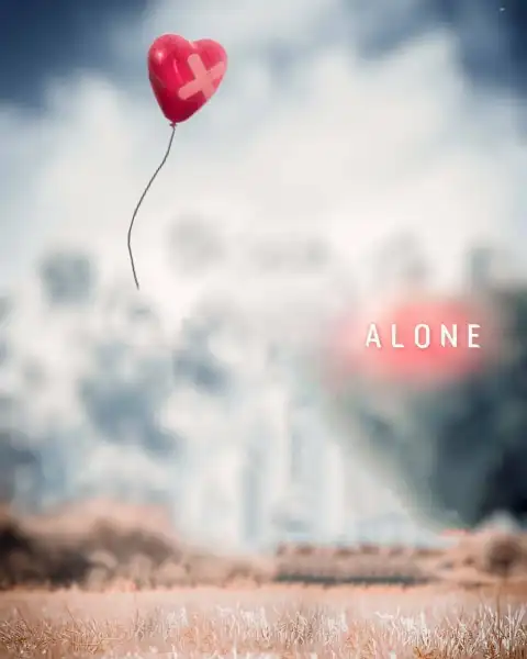 Alone Heart Balloon Picsart Editing Background Full HD Download