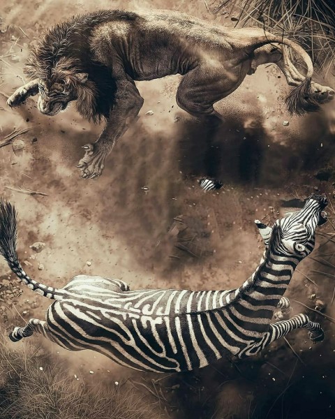 Two Animal Fight CB Background For Picsart
