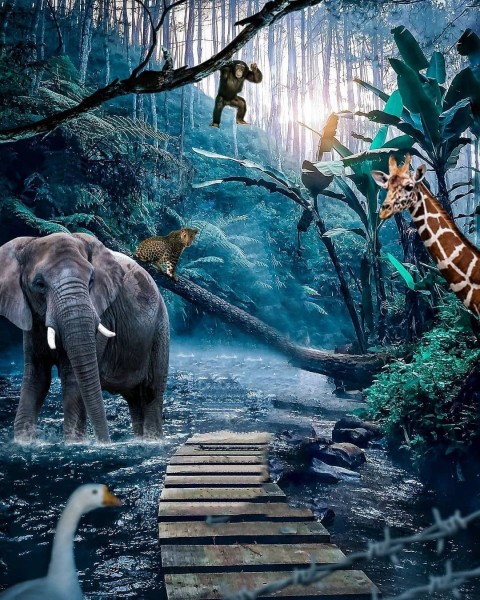 Animal Forest PicsArt CB Editing HD Background