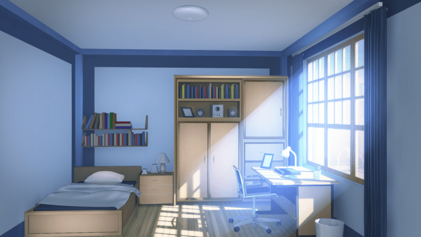 Anime Room Background | Platform bedroom sets, Bedroom design, Simple  bedroom