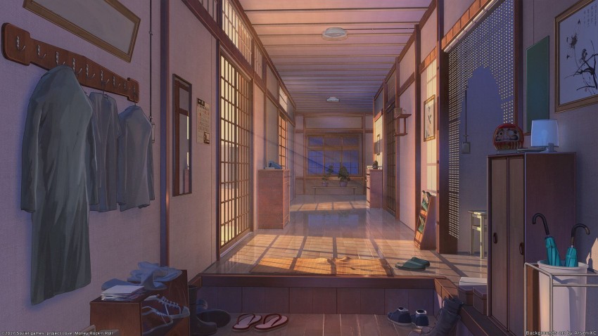 Anime Bed House Room HD Background Wallpaper