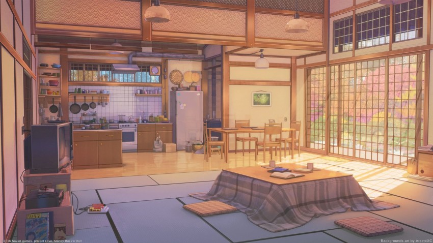 Anime messy dorm room, Kawaii