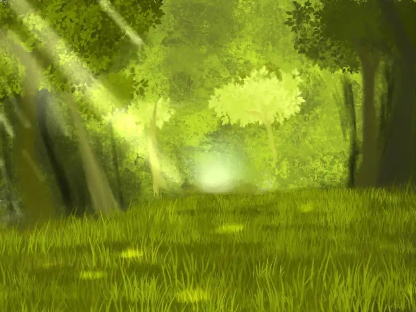 Premium AI Image  A beautiful rural nature forest An Illustration in an Anime  background animation style
