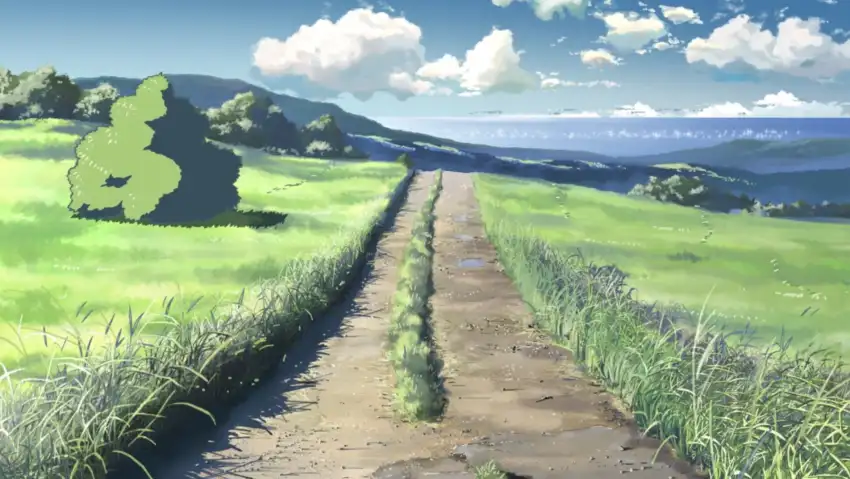 KREA - a beautiful summer day, landscape prairie field, dreamlike, in the  anime by studio ghibli and makoto shinkai