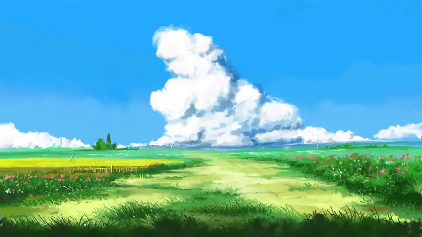 Anime Grass Scenery Wallpapers  Wallpaper Cave
