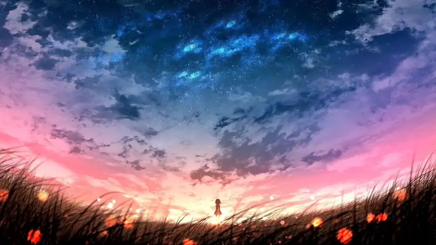 Anime Sky Wallpapers  Top Free Anime Sky Backgrounds  WallpaperAccess