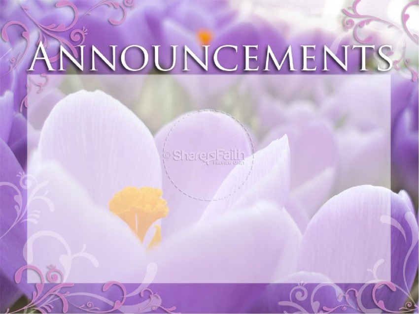 Announcement Flower PowerPoint Background