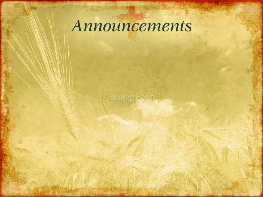 Announcement Text PPT PowerPoint Background