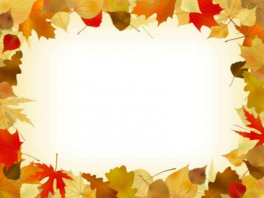 Autumn Leaves Rectangle PowerPoint Background