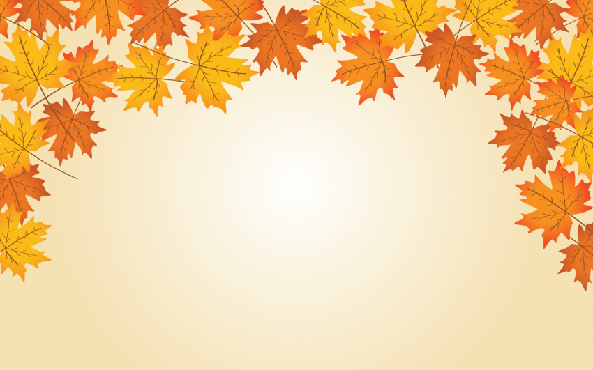 Autumn Leaves Up Side PowerPoint Background
