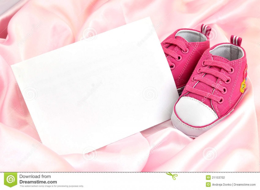 Baby Shoes Red Color PowerPoint Background