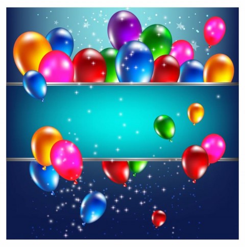 Balloon Birthday PowerPoint Templates Background