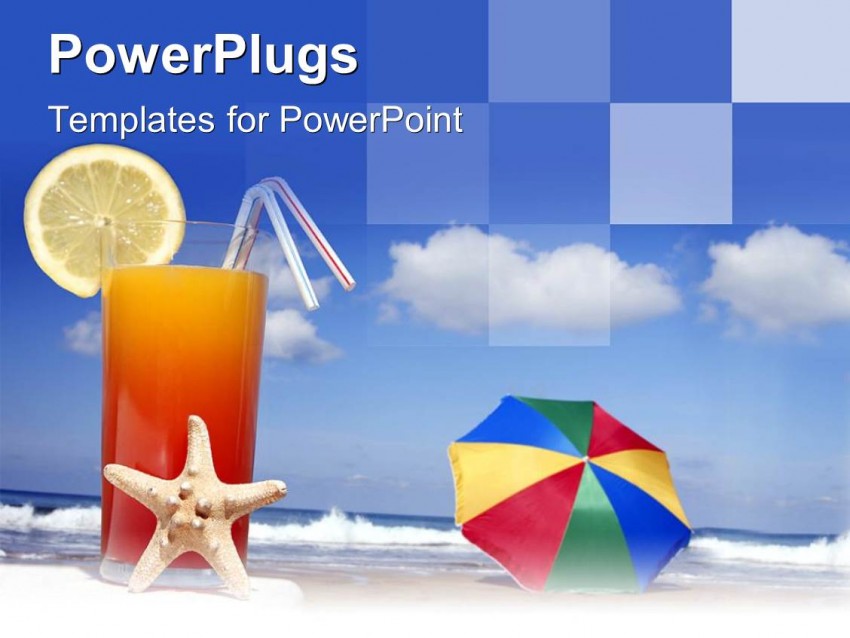 Beach Juice PowerPoint Background Templates