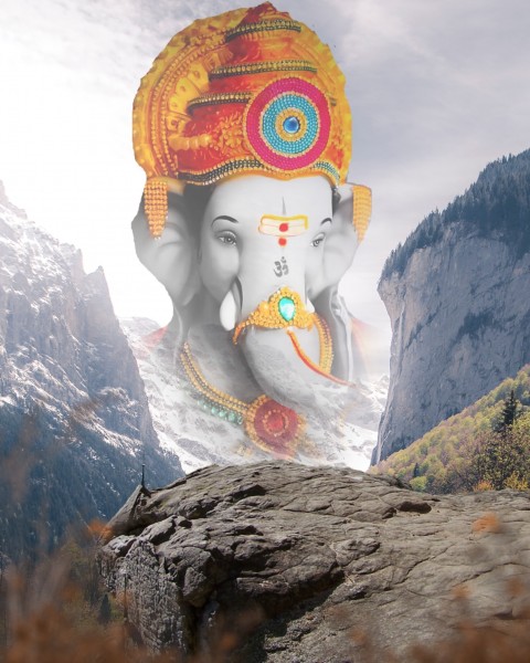 Big Size Ganesha Chaturthi CB PicsArt Editing Background